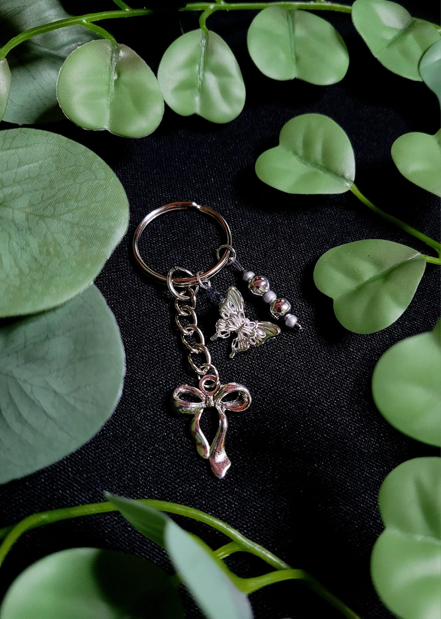 Keychain bow + butterfly